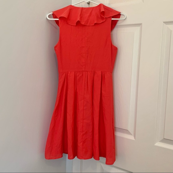 Express Ruffle Lace-Up Pleated Dress - Picture 5 of 5
